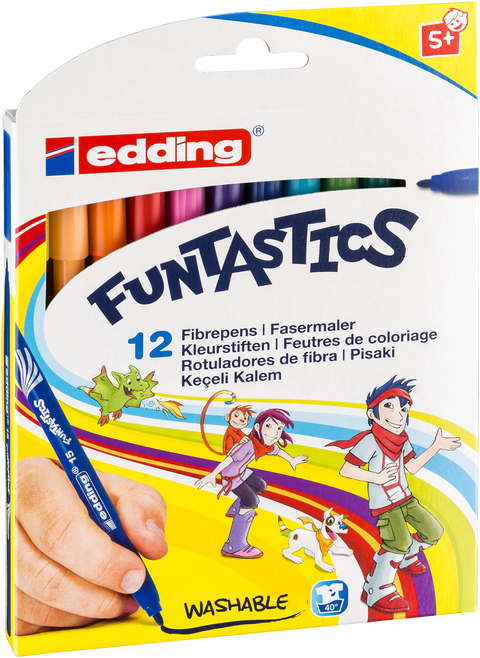 Obrázek produktu: Dětský fix edding 15, sada 12 barev pro větší děti