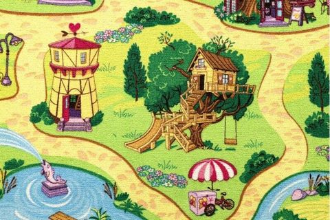 Obrázek produktu: Dětský koberec Pohádková vesnice 200 x 200 cm