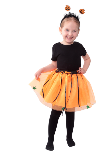 Dětský kostým halloween tutu sukně s čelenkou