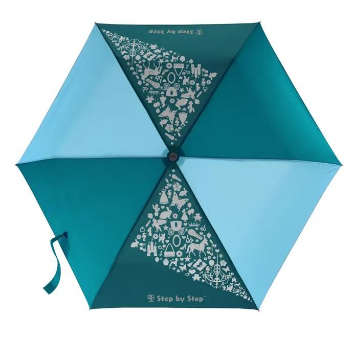Dětský skládací deštník s magickým efektem, Petrol