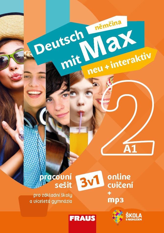 Deutsch mit Max neu + interaktiv 2 - hybridní pracovní sešit 3v1 (barevný)