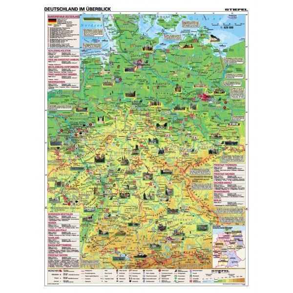 Levně Deutschland im Überblick 120 × 160 cm