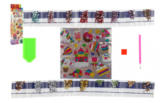 Diamantový obrázek s doplňky, mix druhů