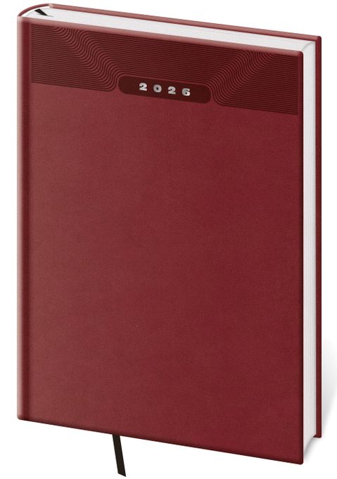 Obrázek produktu: Diář 2026 denní A5 Print Classic - anglická červená