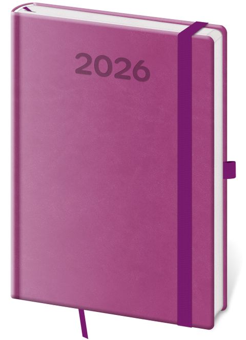 Obrázek produktu: Diář 2026 denní A5 Print Pop - fialová
