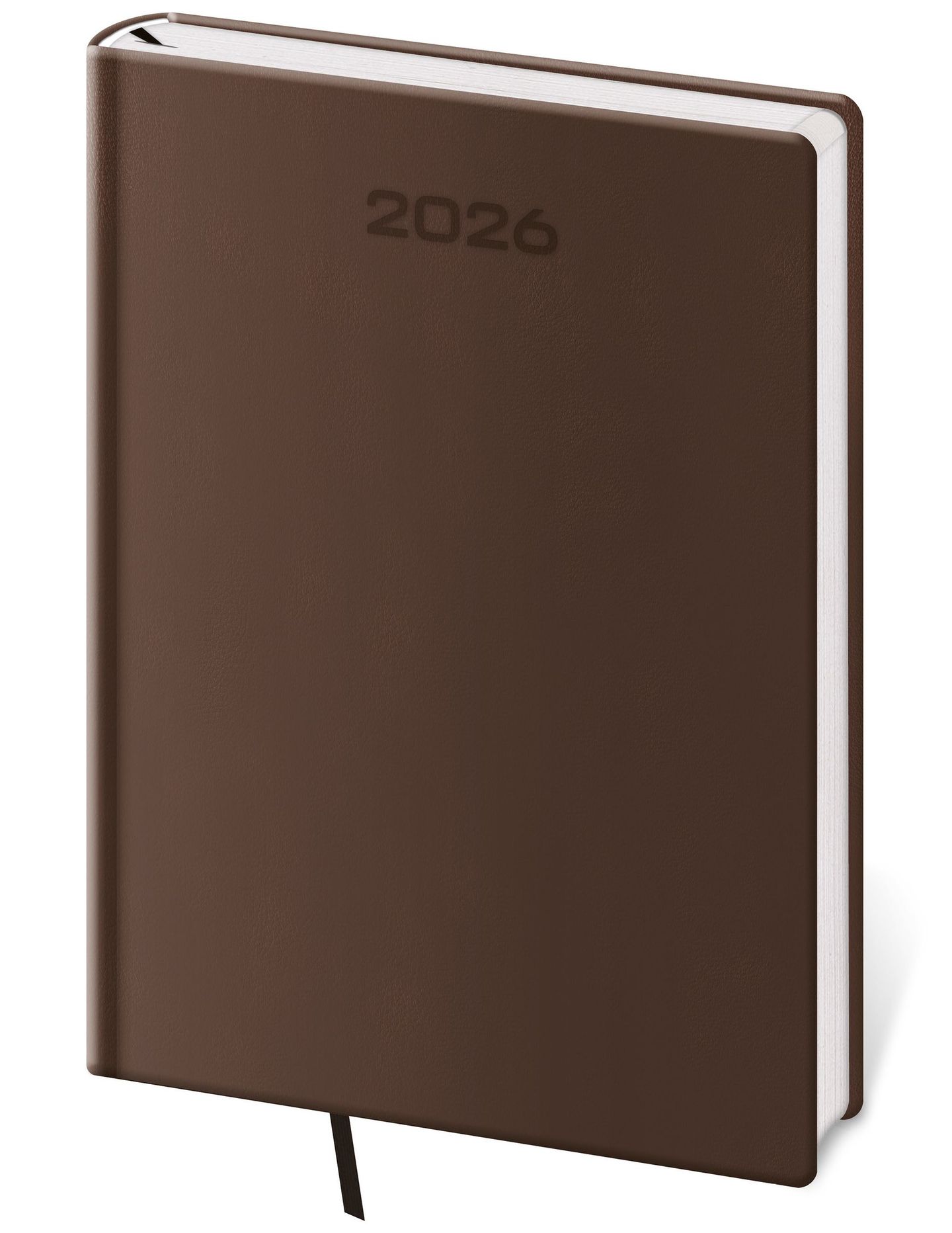 Diář 2026 denní A5 Soft - hnědá