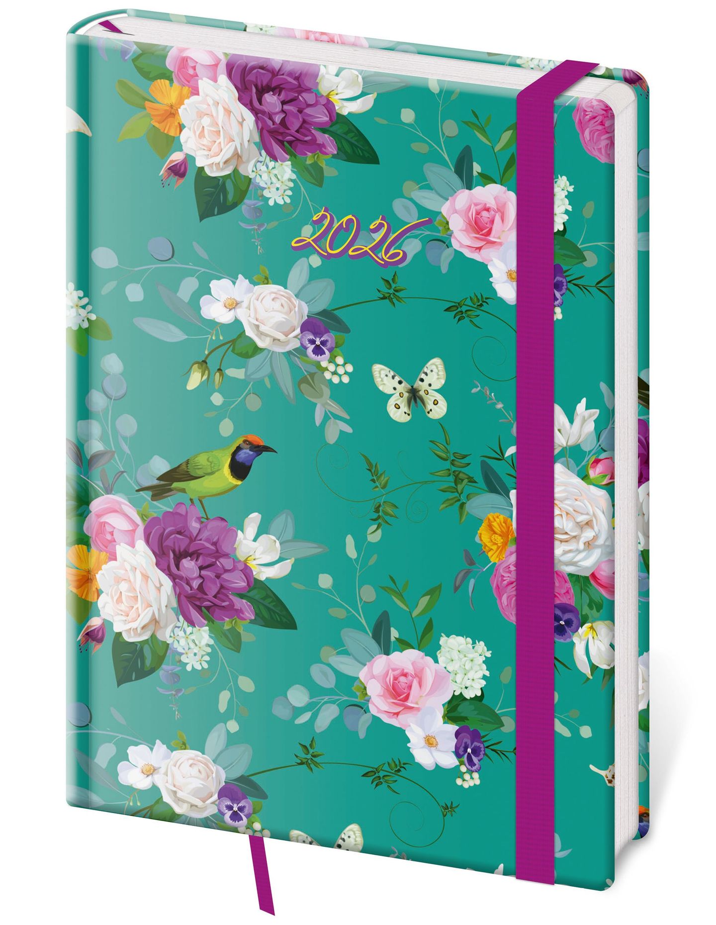 Diář 2026 denní A5 Vario - Romance s gumičkou