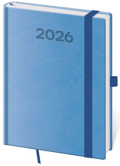 Obrázek produktu: Diář 2026 denní B6 Print Pop - světle modrá