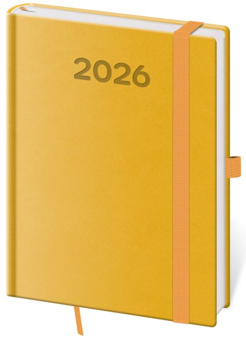 Obrázek produktu: Diář 2026 denní B6 Print Pop - žlutá