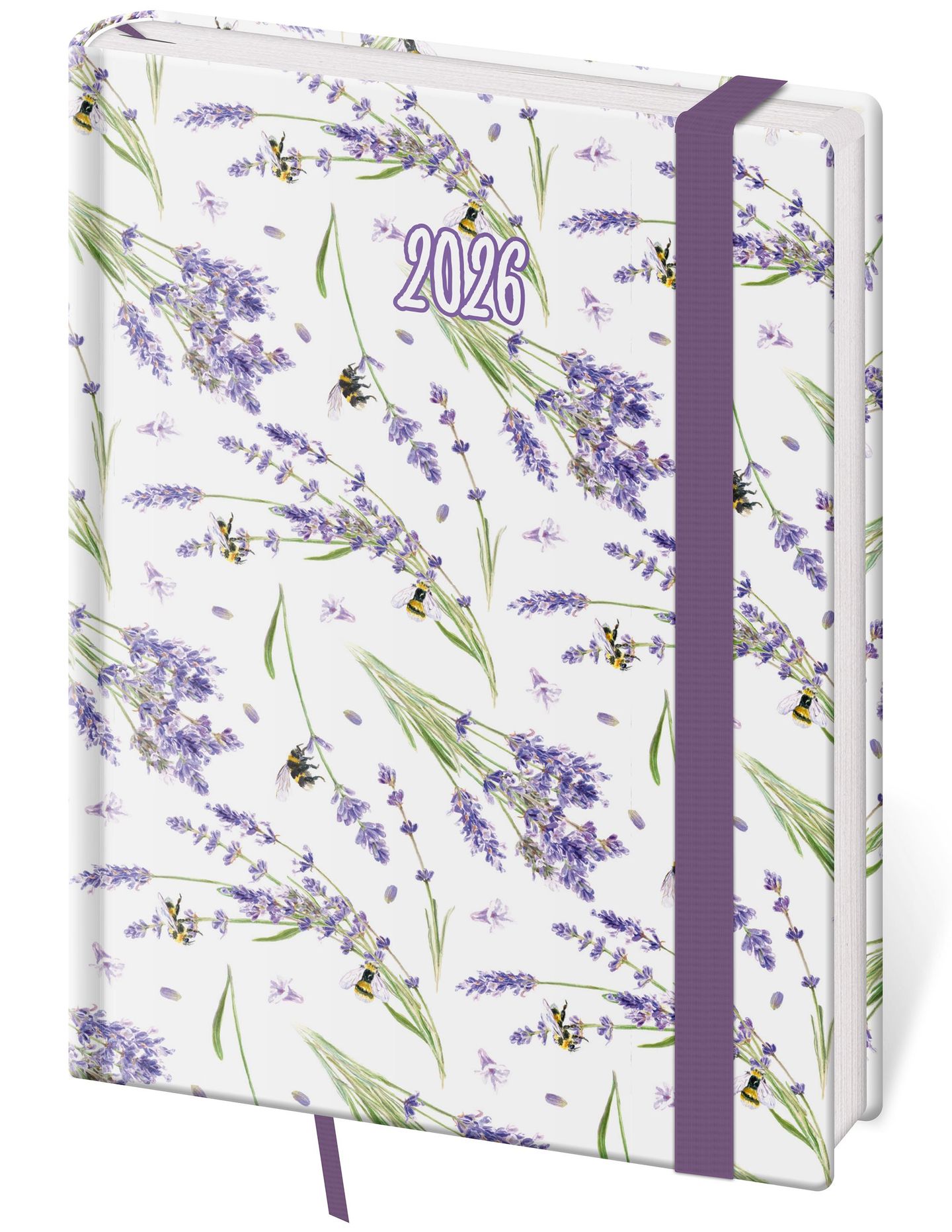 Diář 2026 denní B6 Vario - Lavender s gumičkou