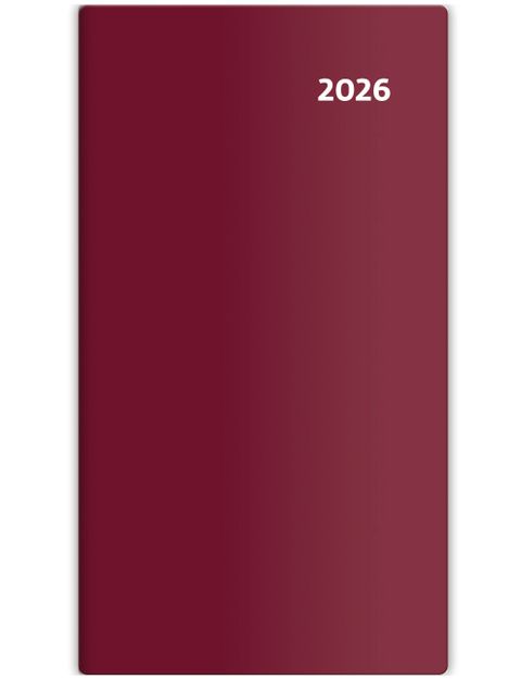 Obrázek produktu: Diář 2026 kapesní - Torino čtrnáctidenní - bordó