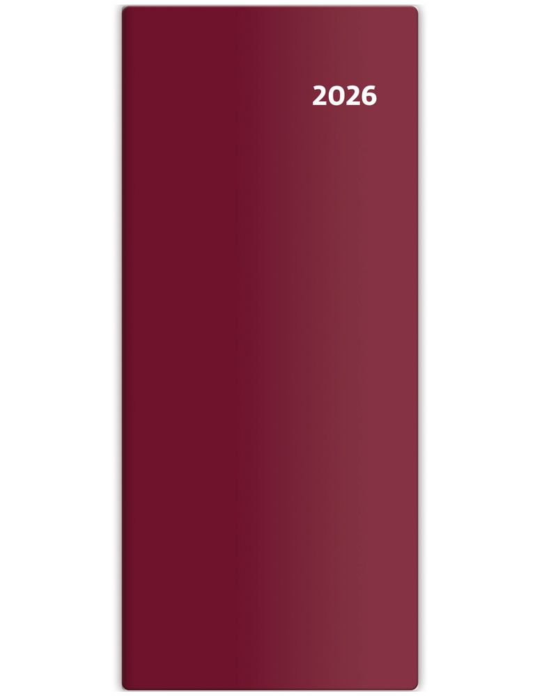 Diář 2026 kapesní - Torino měsíční - bordó
