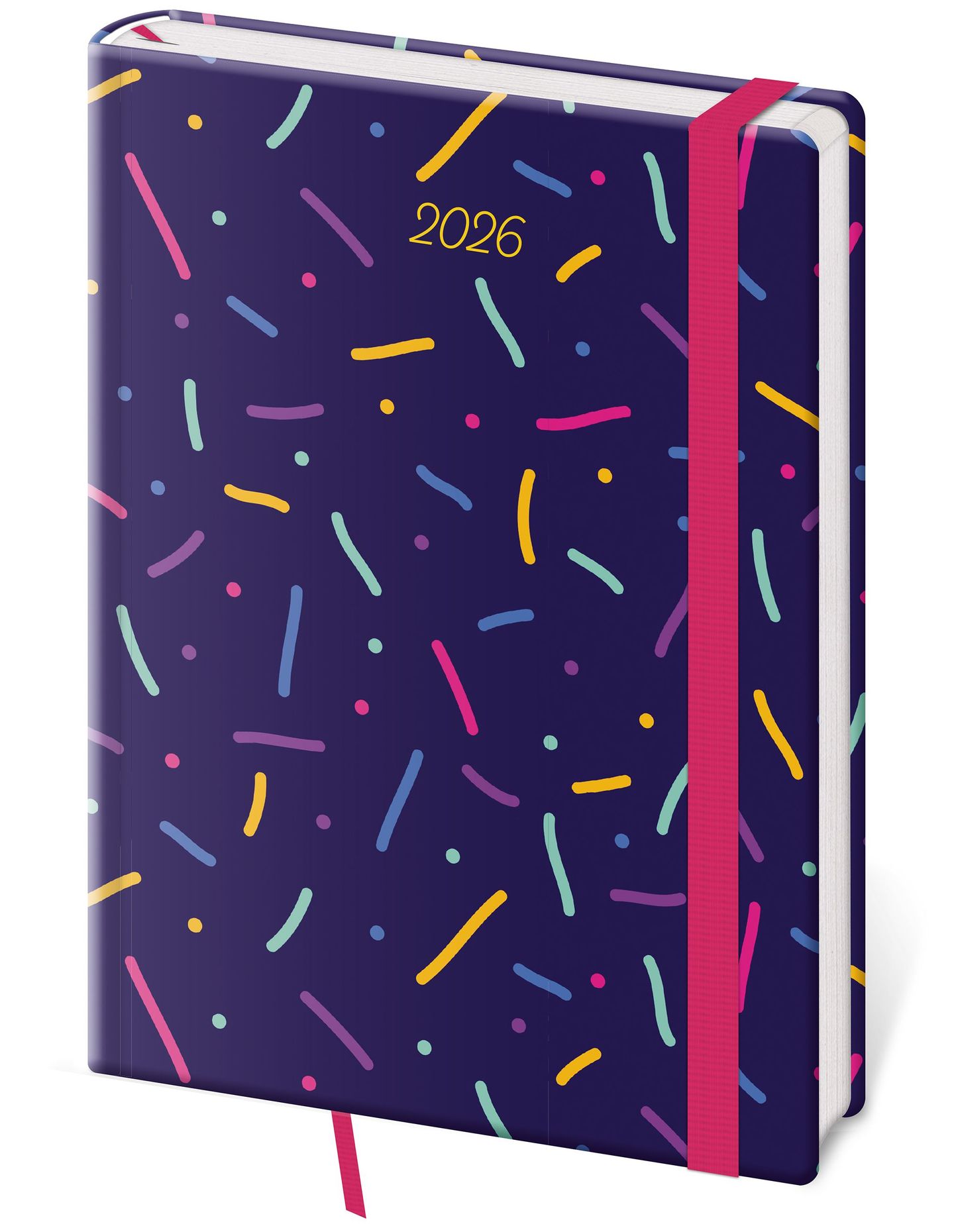 Diář 2026 týdenní A5 Vario - Sprinkles s gumičkou