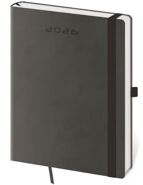 Obrázek produktu: Diář 2026 týdenní B6 Flexies - tmavě šedá
