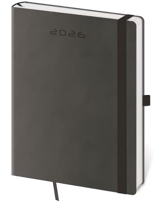 Diář 2026 týdenní B6 Flexies - tmavě šedá