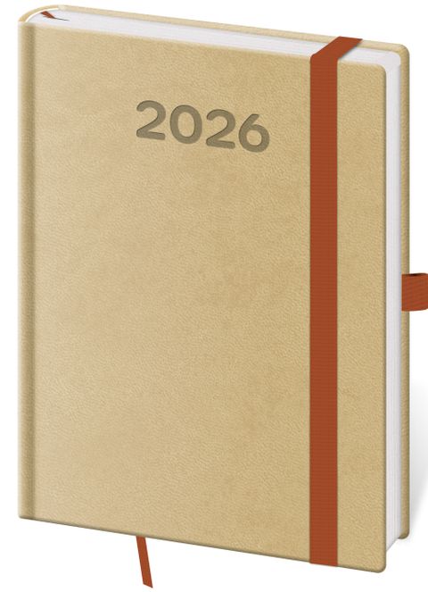Obrázek produktu: Diář 2026 týdenní B6 Print Pop - cappuccino