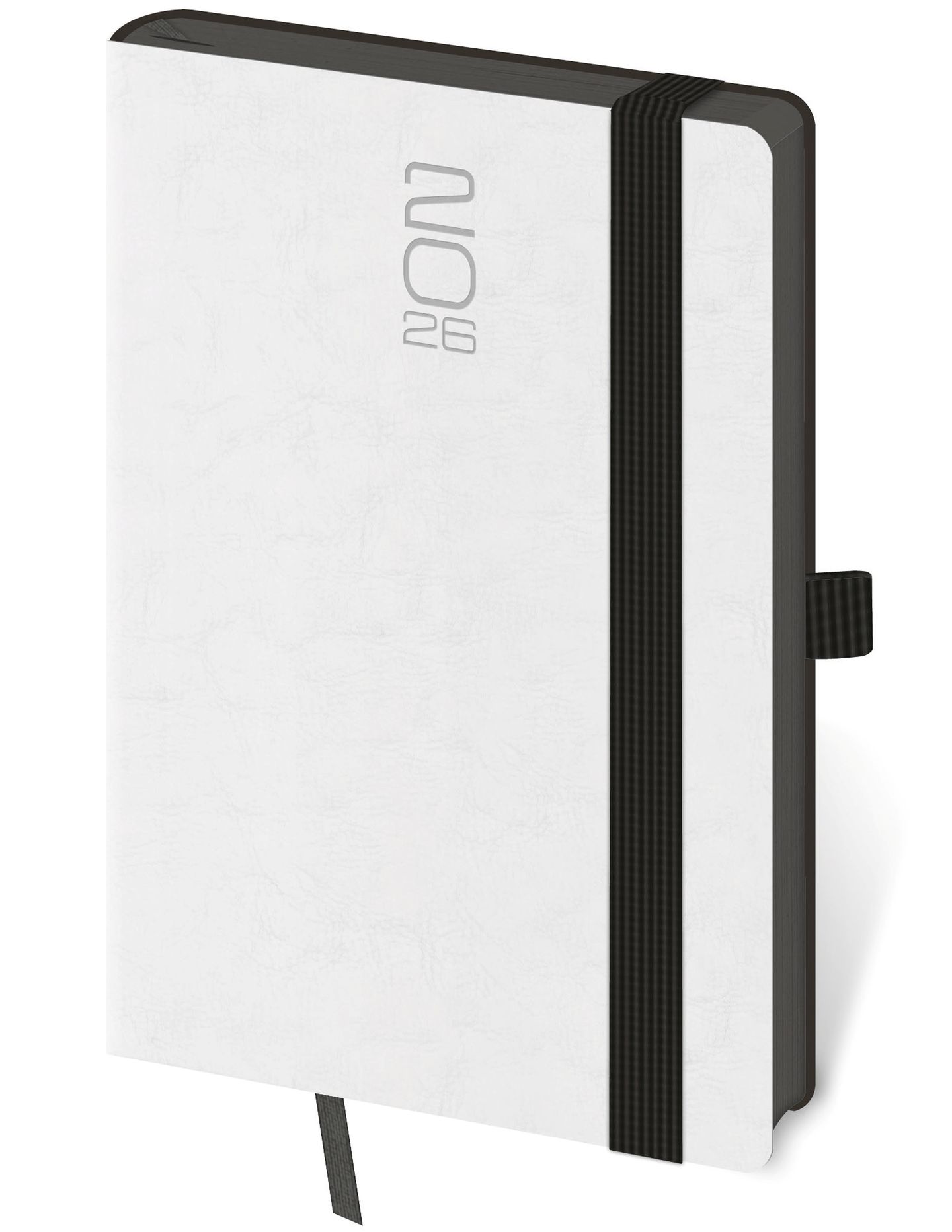 Diář 2026 týdenní kapesní Memory s gumičkou - bílá