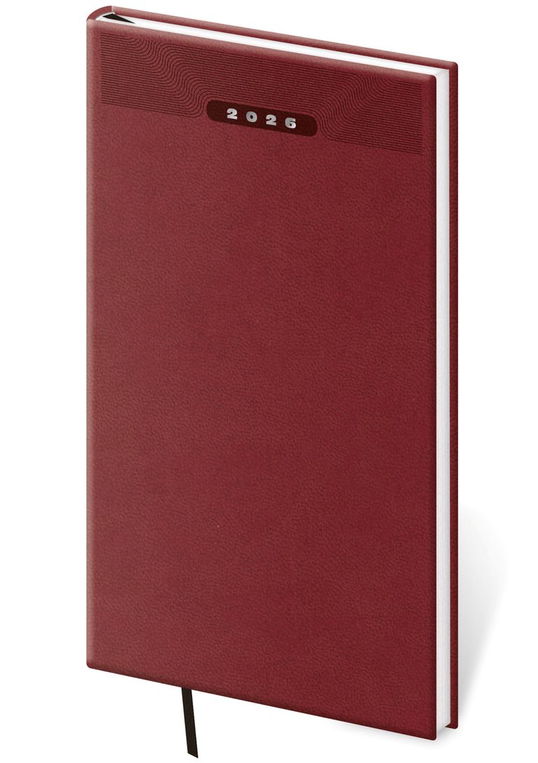 Diář 2026 týdenní kapesní Print Classic - anglická červená