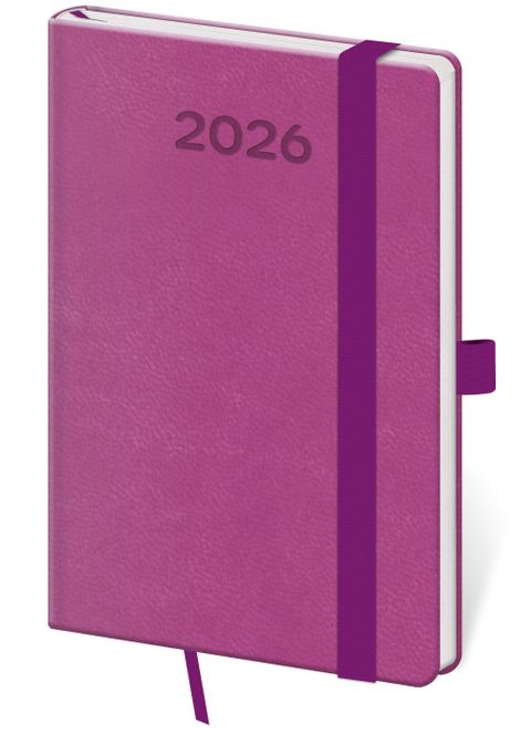 Obrázek produktu: Diář 2026 týdenní kapesní Print Pop - fialová