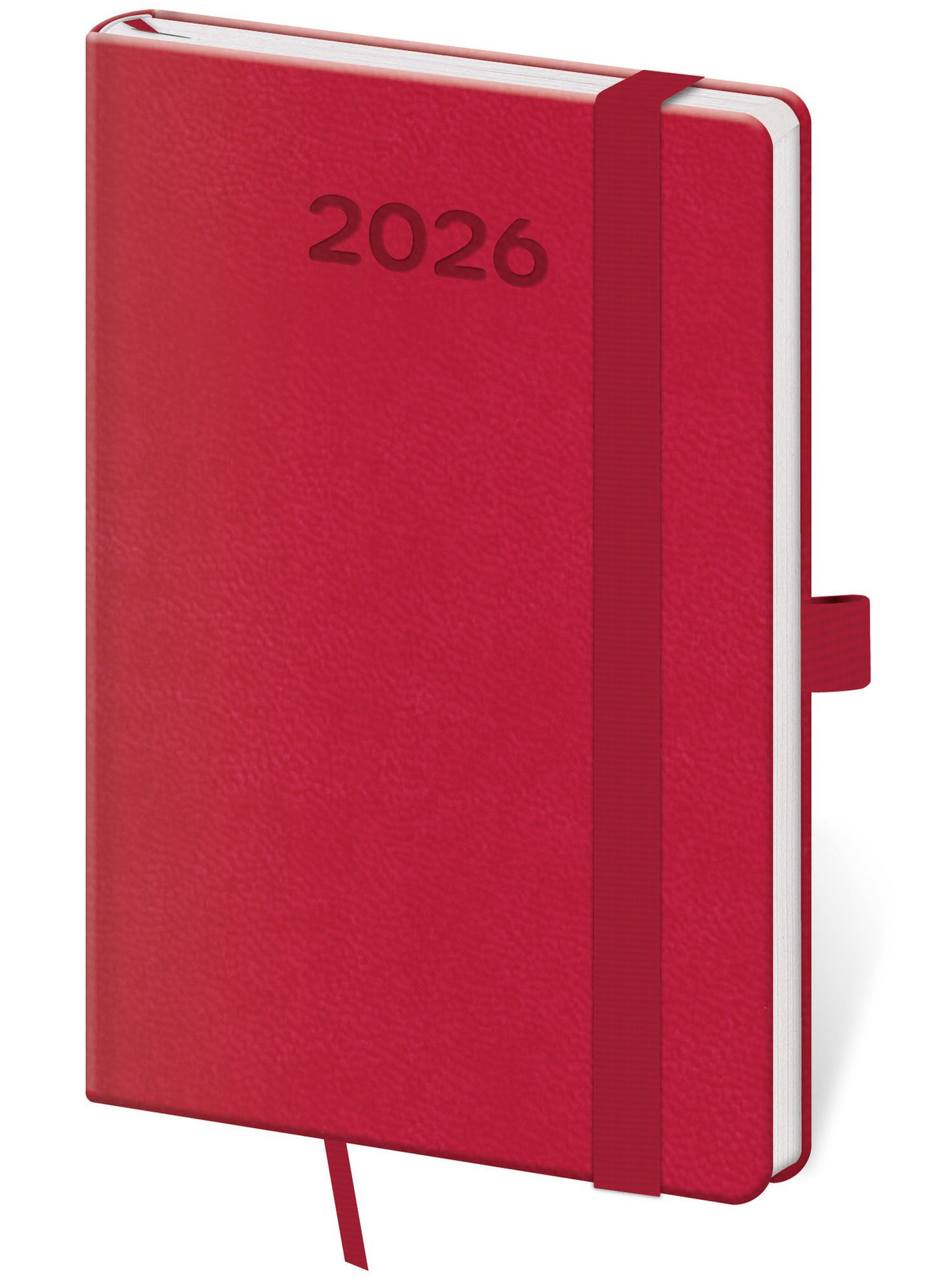 Diář 2026 týdenní kapesní Print Pop - malinová