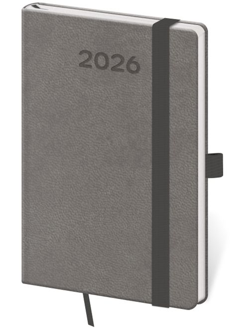 Obrázek produktu: Diář 2026 týdenní kapesní Print Pop - šedá