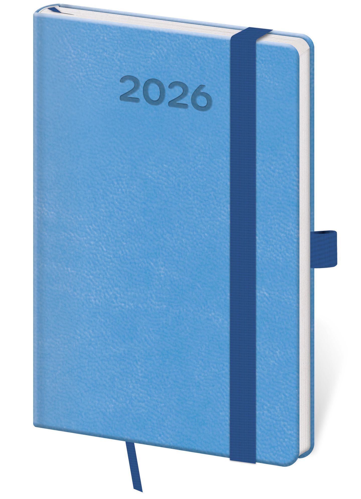 Diář 2026 týdenní kapesní Print Pop - světle modrá