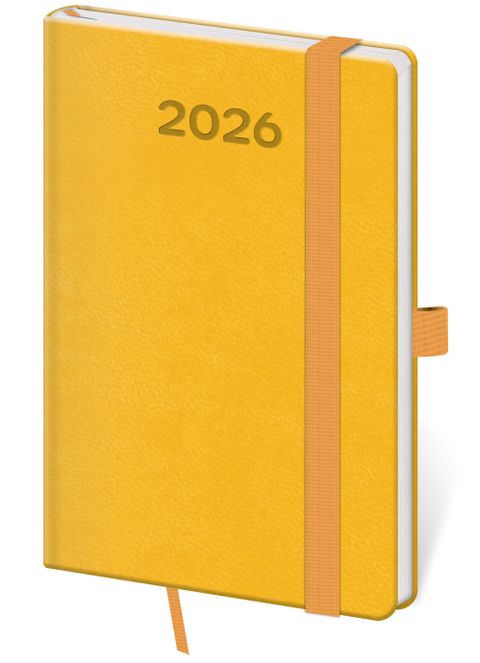 Obrázek produktu: Diář 2026 týdenní kapesní Print Pop - žlutá