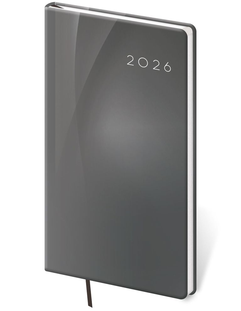 Diář 2026 týdenní kapesní Vario - grey design