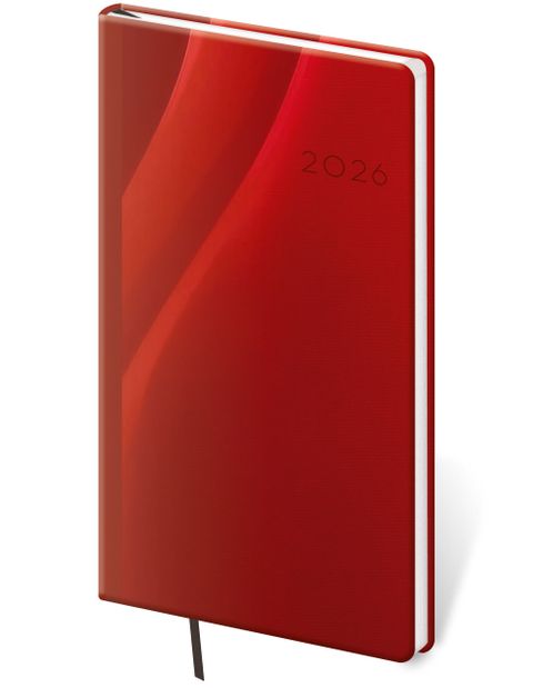 Obrázek produktu: Diář 2026 týdenní kapesní Vario - red design