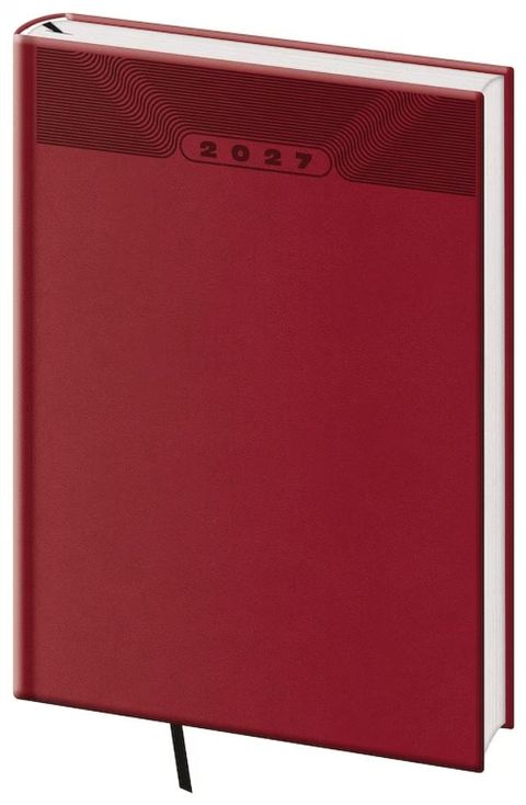 Obrázek produktu: Diář 2027 denní A4 Print Classic - anglická červená