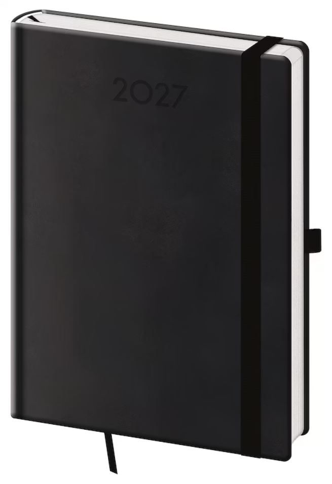 Diář 2027 denní A5 Print Plus - černá NEW