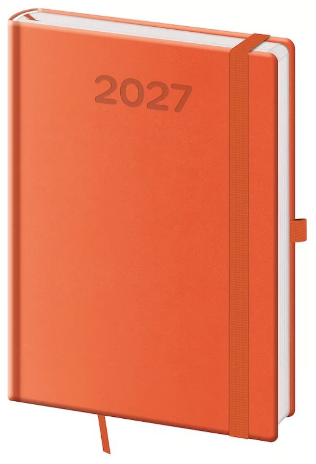 Diář 2027 denní A5 Print Pop - oranžová