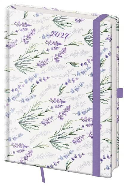 Obrázek produktu: Diář 2027 denní A5 Vario - Lavender s gumičkou