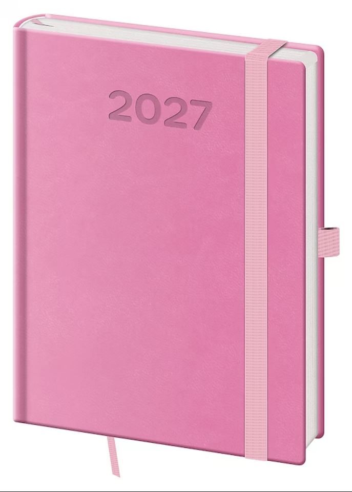 Diář 2027 denní B6 Print Pop - růžová
