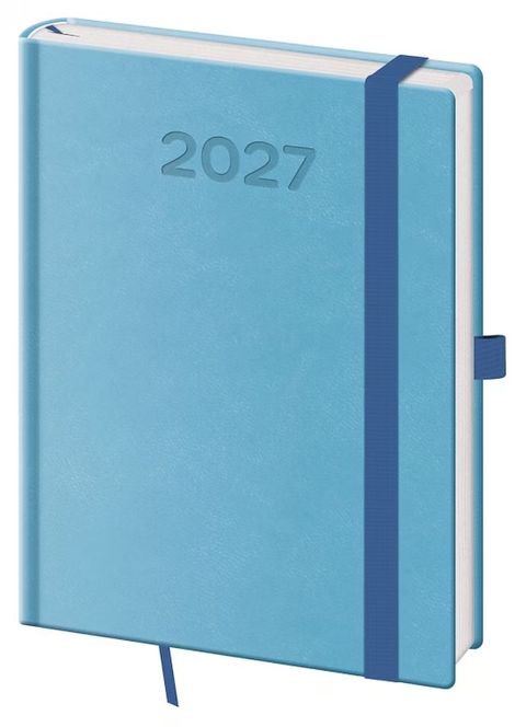 Obrázek produktu: Diář 2027 denní B6 Print Pop - světle modrá