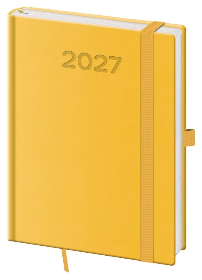 Diář 2027 denní B6 Print Pop - žlutá