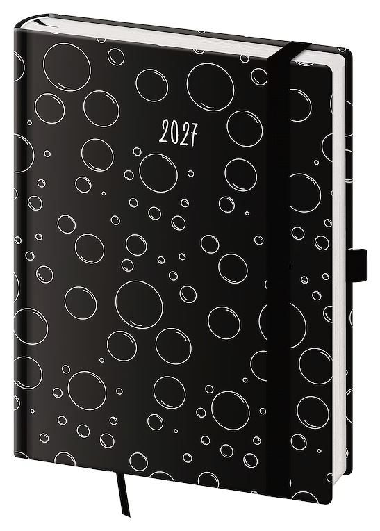Diář 2027 denní B6 Vario - Bubbles s gumičkou
