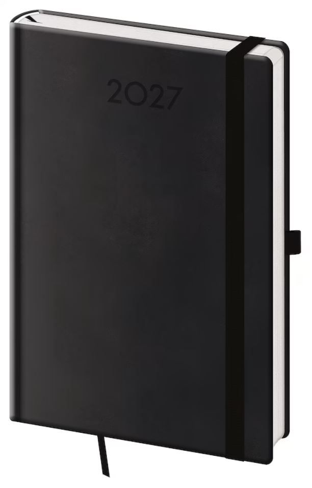 Diář 2027 týdenní A5 Print Plus - černá NEW