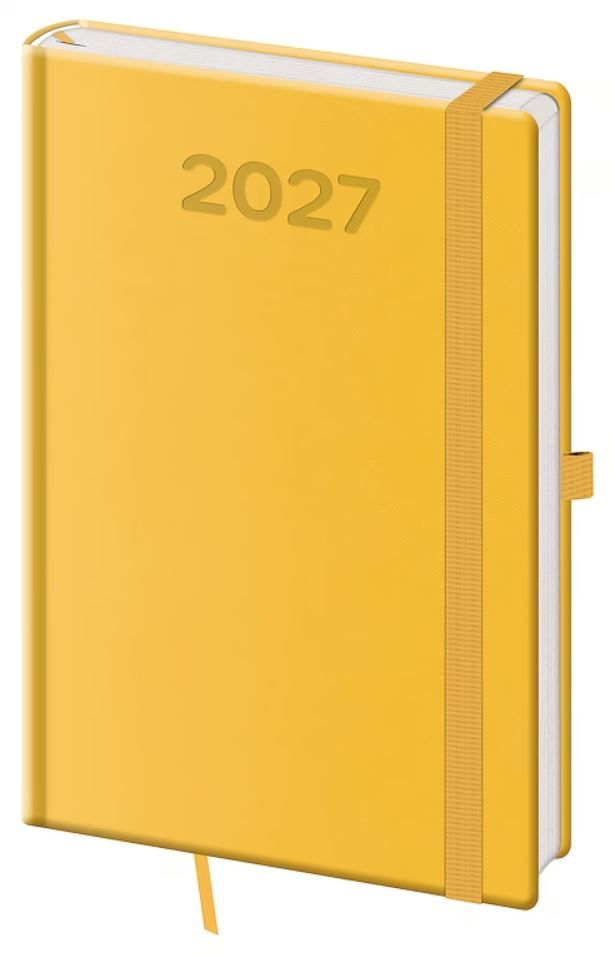 Diář 2027 týdenní A5 Print Pop - žlutá