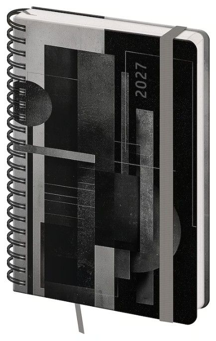 Diář 2027 týdenní A5 s poznámkami Twin - Abstract