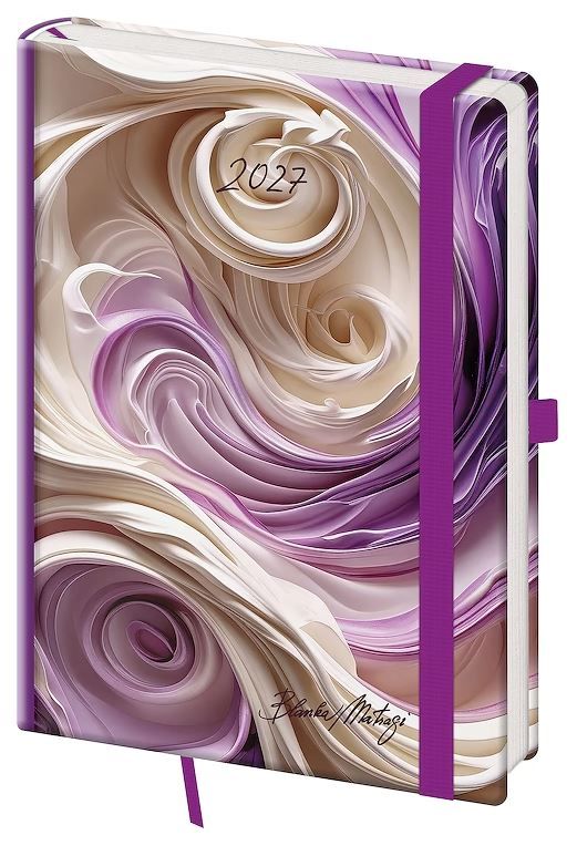 Diář 2027 týdenní A5 Vario - Matragi Violet s gumičkou