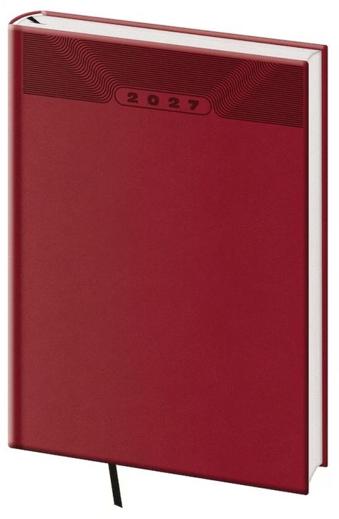 Obrázek produktu: Diář 2027 týdenní B5 Print Classic - anglická červená