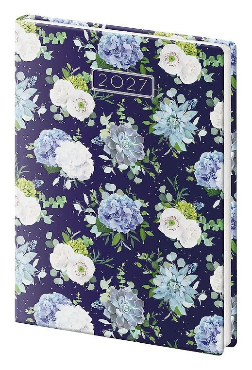 Diář 2027 týdenní kapesní A7 Vario - Lyra Floral