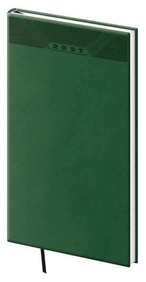 Obrázek produktu: Diář 2027 týdenní kapesní Print Classic - zelená