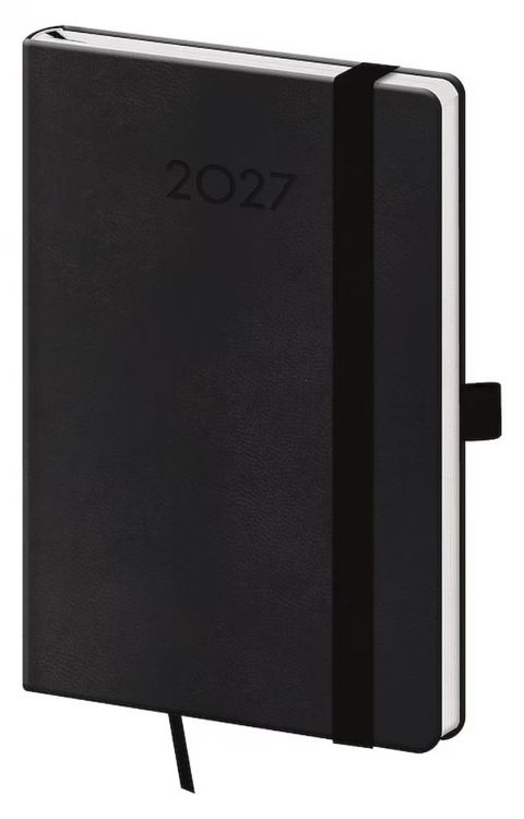 Obrázek produktu: Diář 2027 týdenní kapesní Print Plus - černá NEW