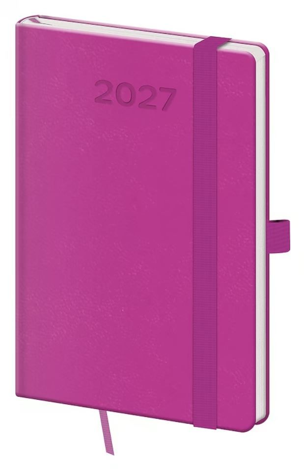 Diář 2027 týdenní kapesní Print Pop - fialová