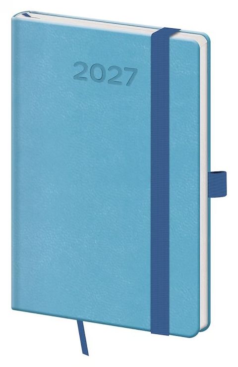 Obrázek produktu: Diář 2027 týdenní kapesní Print Pop - světle modrá