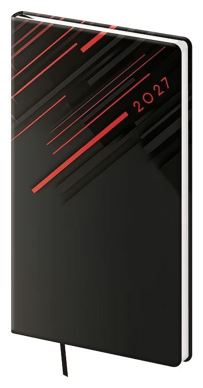 Diář 2027 týdenní kapesní Vario - 1 RED LINES