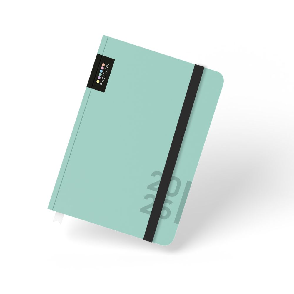 Diář Oxybag A6 týdenní s gumičkou 2026 - PASTELINI zelená