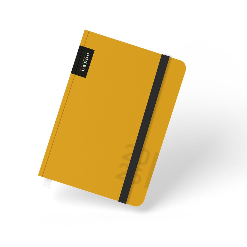 Diář Oxybag A6 týdenní s gumičkou 2026 - VERDE hořčice